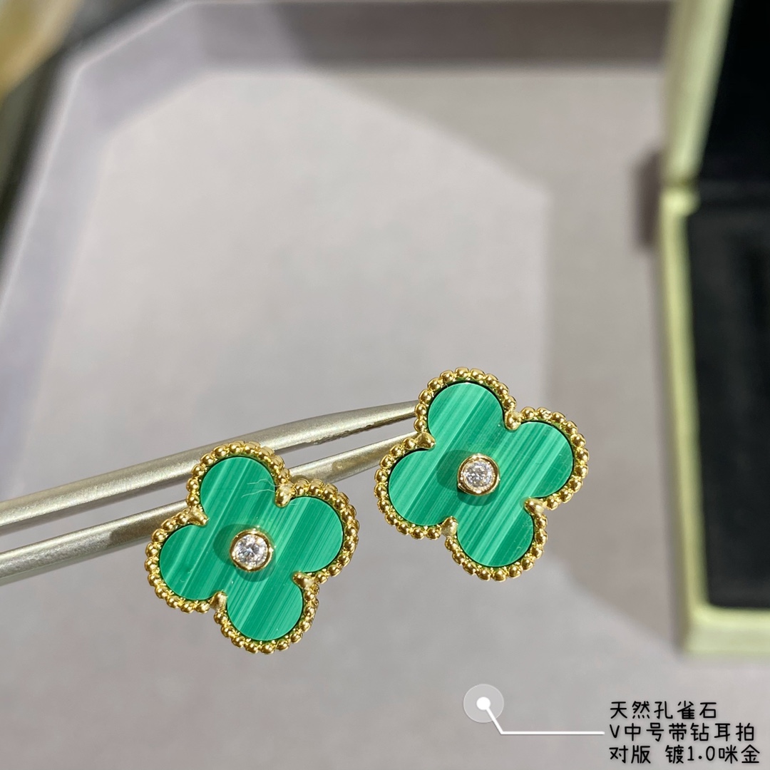​18K 하이엔드 미러급 반클리프 빈티지 알함브라 귀걸이 (구성품 풀박스)