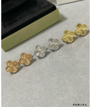 ​18K 하이엔드 미러급 반클리프 빈티지 알함브라 기요세 귀걸이 (구성품 풀박스)