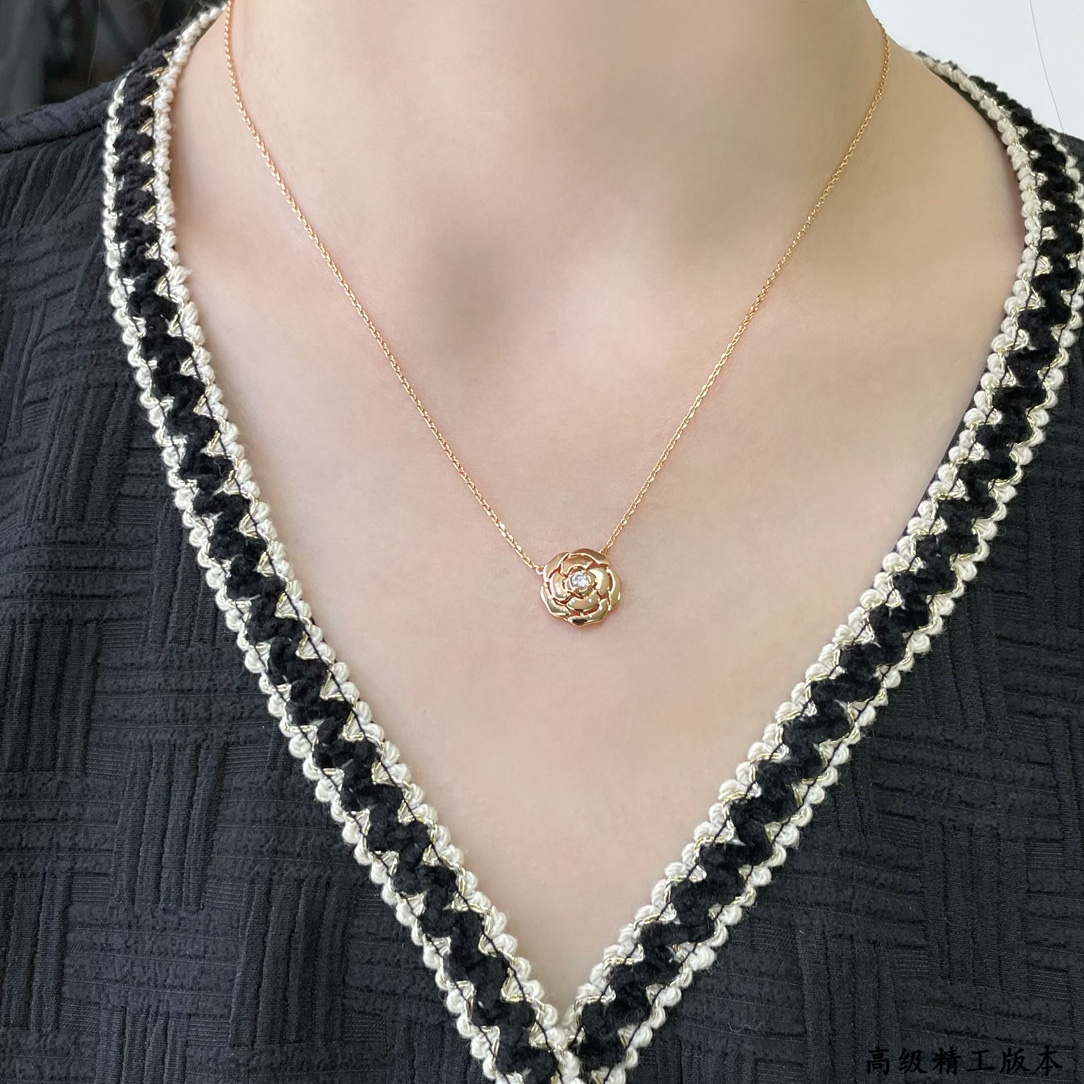 18K 하이엔드 미러급 까멜리아 목걸이 (구성품 풀박스)