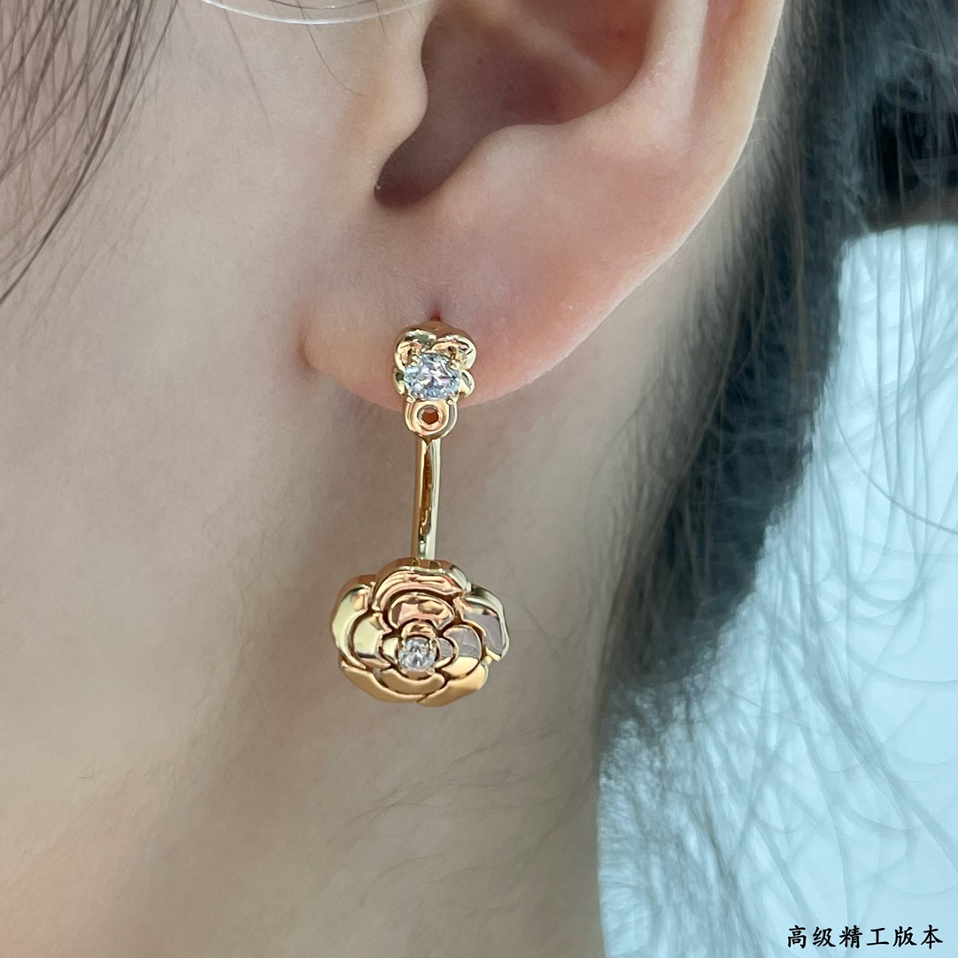 18K 하이엔드 미러급 샤넬 까멜리아 귀걸이 (구성품 풀박스)