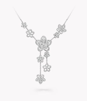 18K 하이엔드 미러급 그라프 와일드 플라워 드롭 네클리스 RGN754