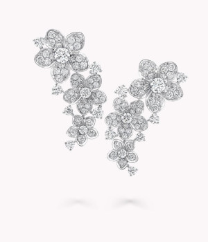 18K 하이엔드 미러급 그라프 와일드 플라워 이어 클라이머 이어링 RGE1736