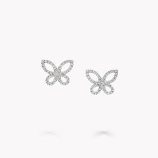 18K 하이엔드 미러급 그라프 미니 버터플라이 실루엣 이어링 RGE1810