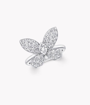 18K 하이엔드 미러급 그라프 파베 버터플라이 미니 링 RGR523