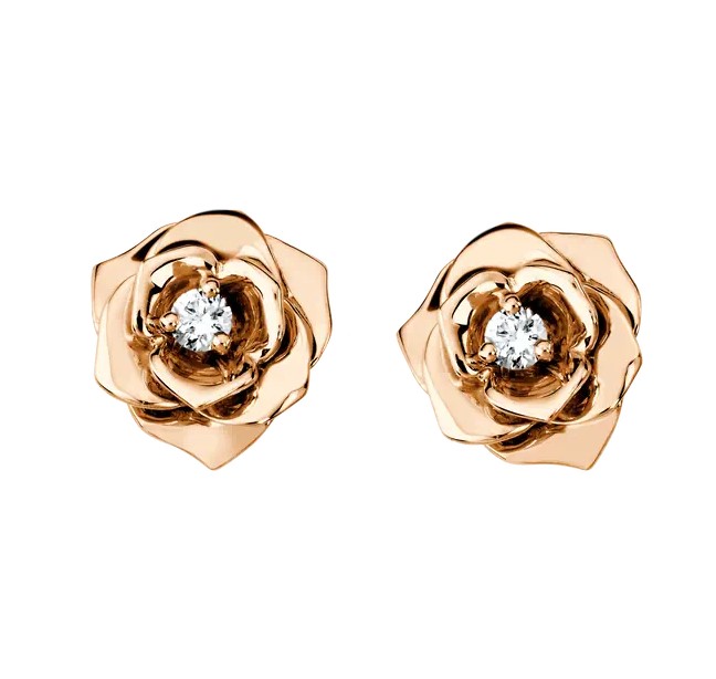 18K 하이엔드 미러급 피아제 로즈 귀걸이 G38U0043