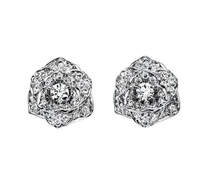 18K 하이엔드 미러급 피아제 로즈 귀걸이 G38U0048