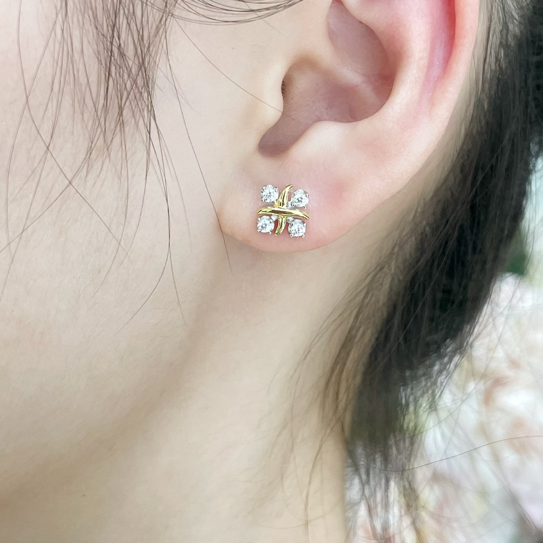 18K 하이엔드 미러급 티파니앤코 식스틴 스톤 귀걸이 (구성품 풀박스)