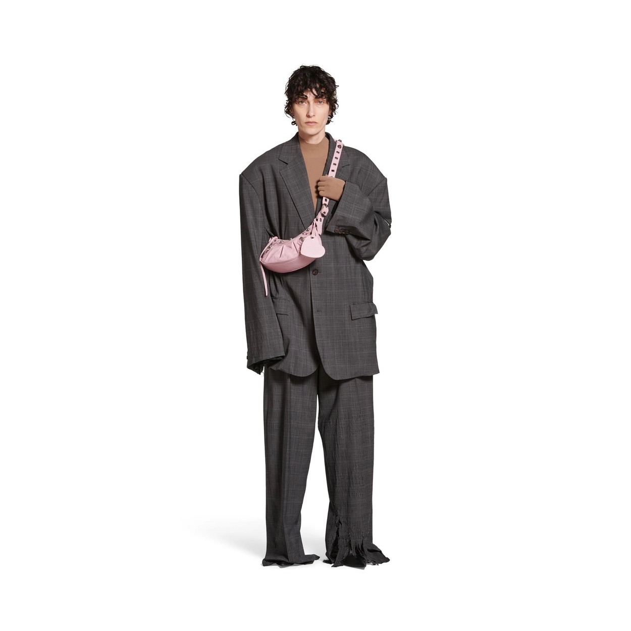 발렌시아가 르카골 XS 라이트 핑크 숄더백