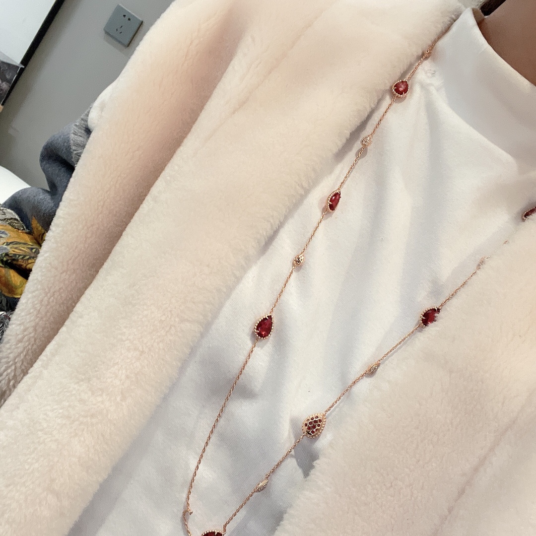 18K 하이엔드 미러급 부쉐론 쎄뻥보햄 롱 로돌라이트 16모티브 목걸이 (구성품 풀박스)