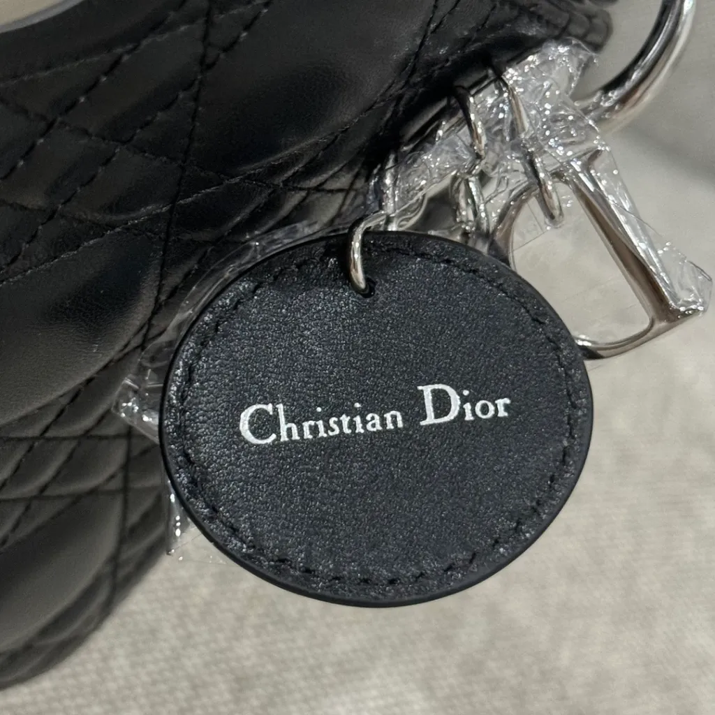 디올 레이디 디올 미니 백 블랙 은장