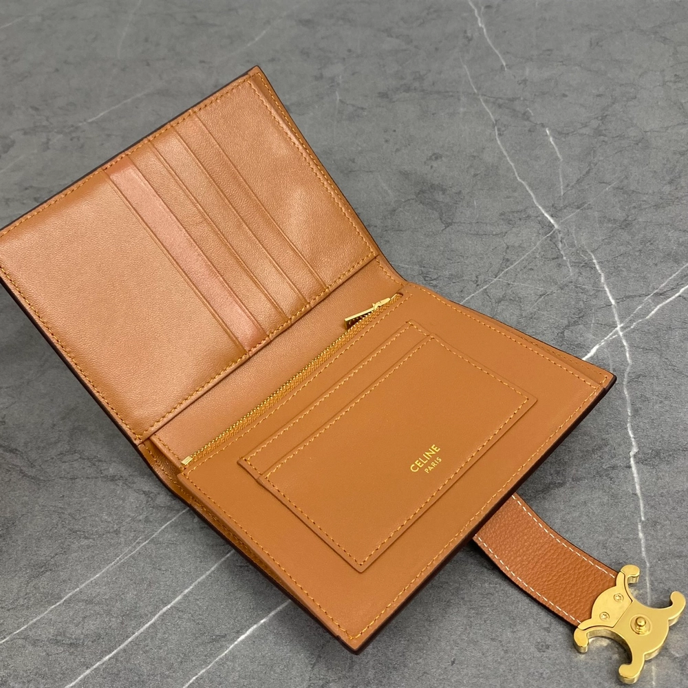 셀린느 미디엄 니노 스트랩 지갑 탠