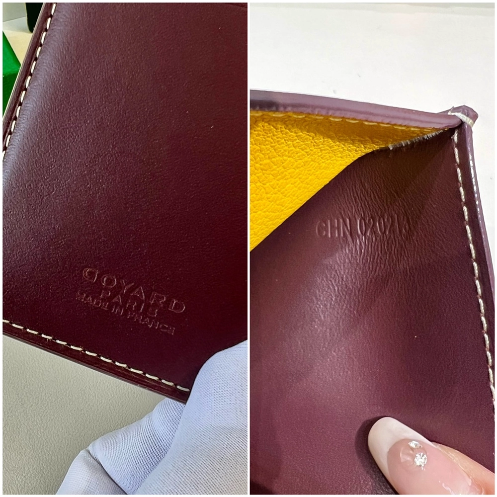 고야드 생피에르 카드 지갑 버건디