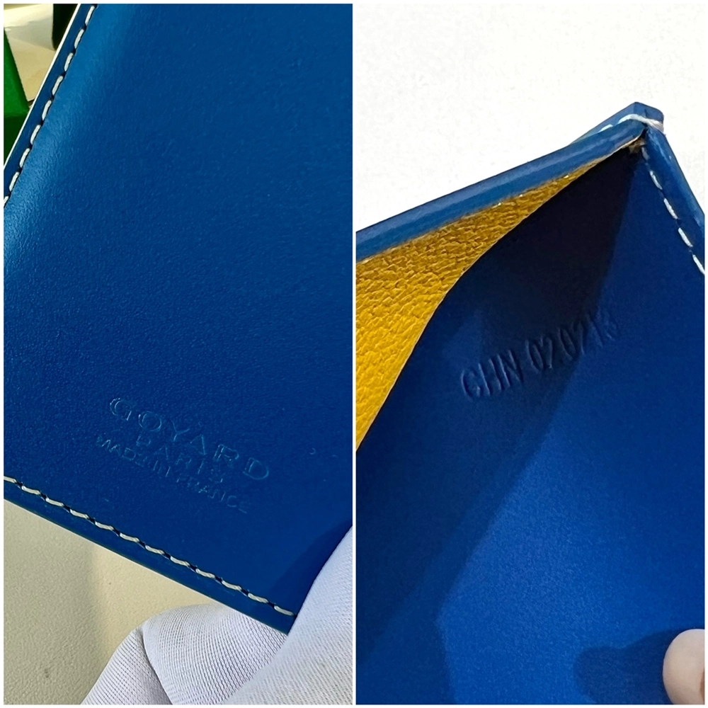 고야드 생피에르 카드 지갑 블루