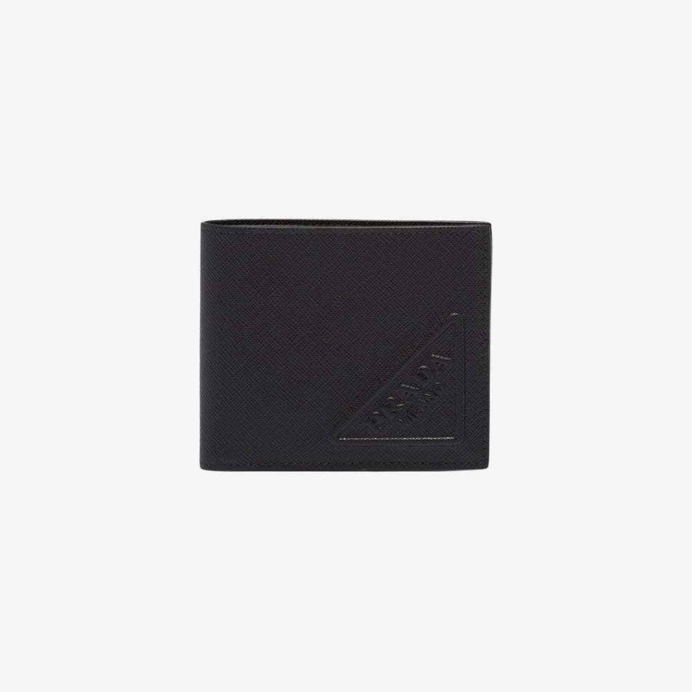 프라다 사피아노 레더 지갑 블랙