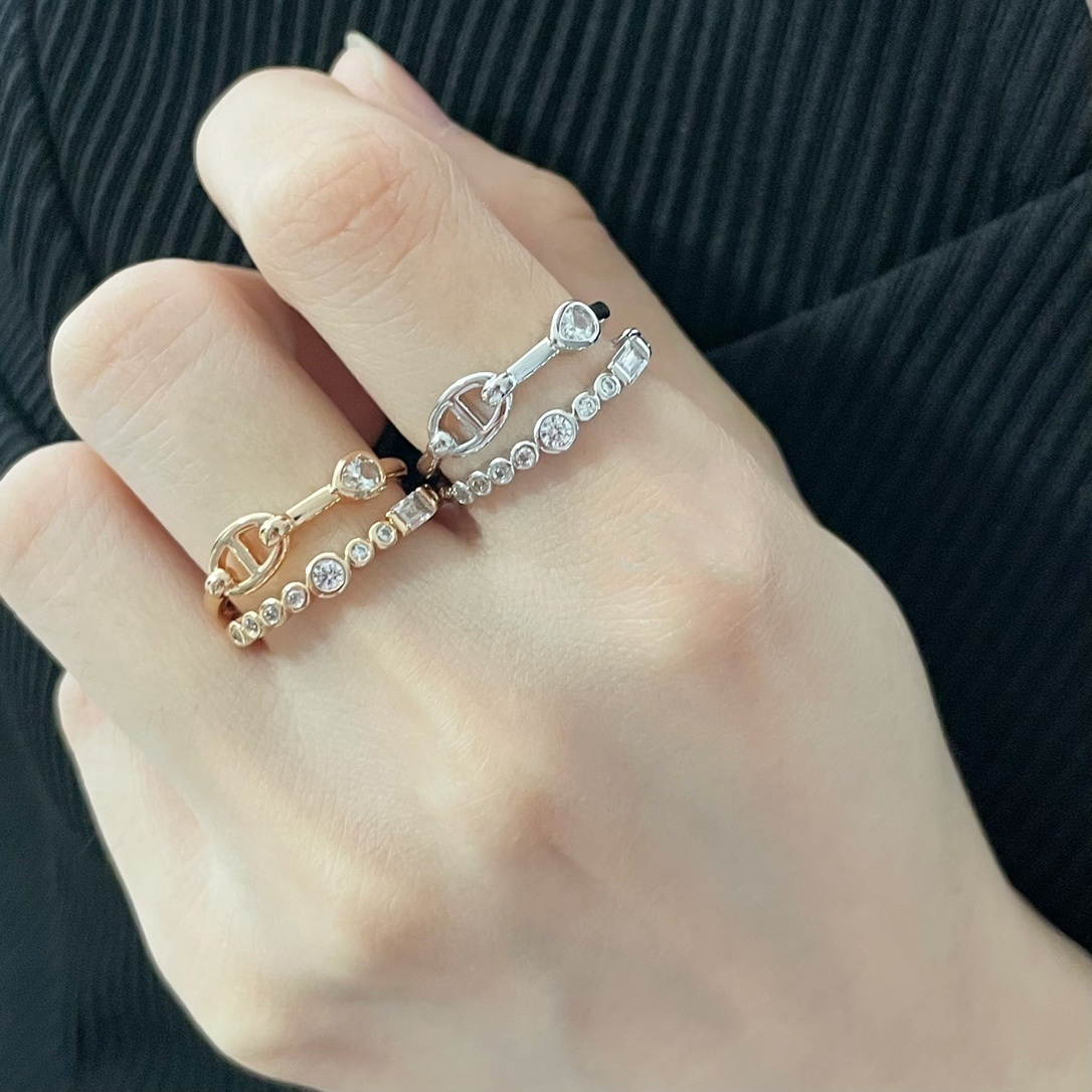 18K 하이엔드 미러급 에르메스 샹달 반지 (구성품 풀박스)