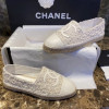샤넬 트위드 CC Espadrille 크림