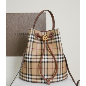 (국내배송) 버버리 TB 스몰 체크 버킷 백