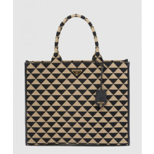 프라다 심볼 자카드 패브릭 토트백 1BA356