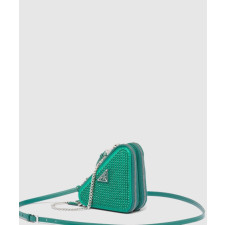 프라다 트라이앵글 미니 파우치 새틴 1NR015