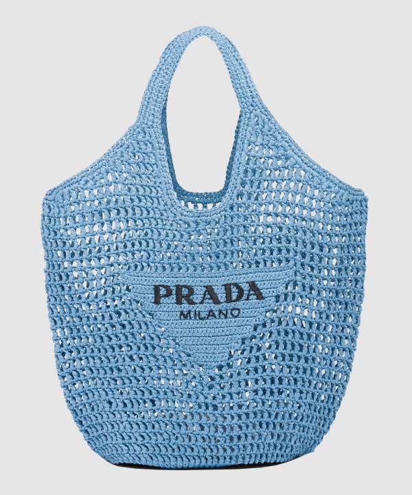 프라다 크로셰 라피아 토트백 1BG424