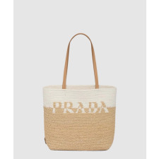 프라다 라피아 가죽 토트백 1BG454