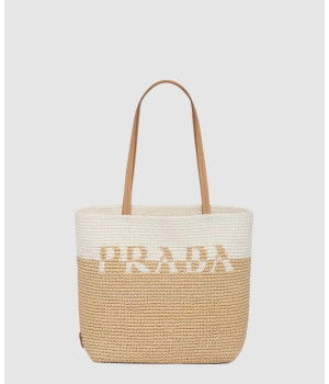 프라다 라피아 가죽 토트백 1BG454