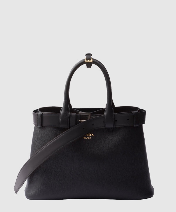 프라다 버클 벨트 미디엄 레더 핸드백 1BA434