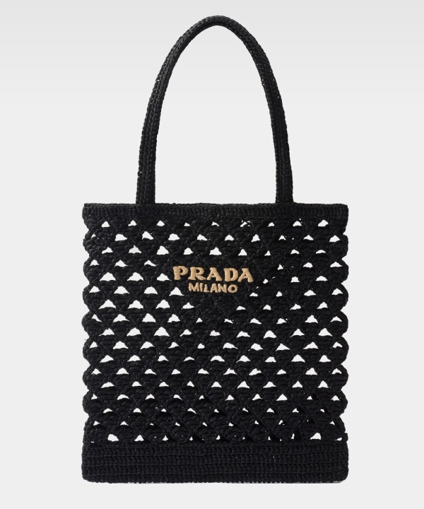 프라다 우븐 원단 크로셰 토트백 1BG493