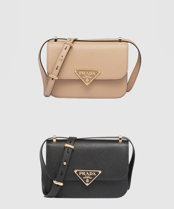 프라다 로고 사피아노 숄더백 1BD320