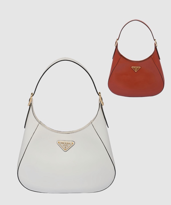 프라다 클레오 미디움 가죽 숄더백 1BC179