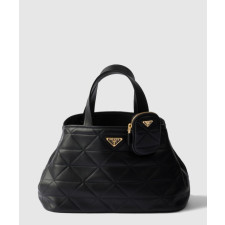 프라다 라지 퀄팅 레더 토트백 1BG547