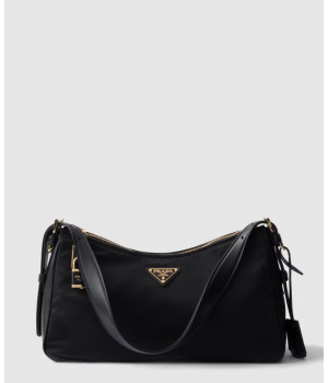 프라다 자물쇠가 있는 에메 라지 리나일론 숄더백 1BC232