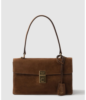 프라다 소프트 사운드 스웨이드 숄더백 1BN023