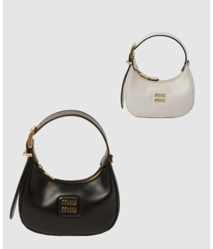 미우미우 가죽 로고 핸들 호보백 5BP084