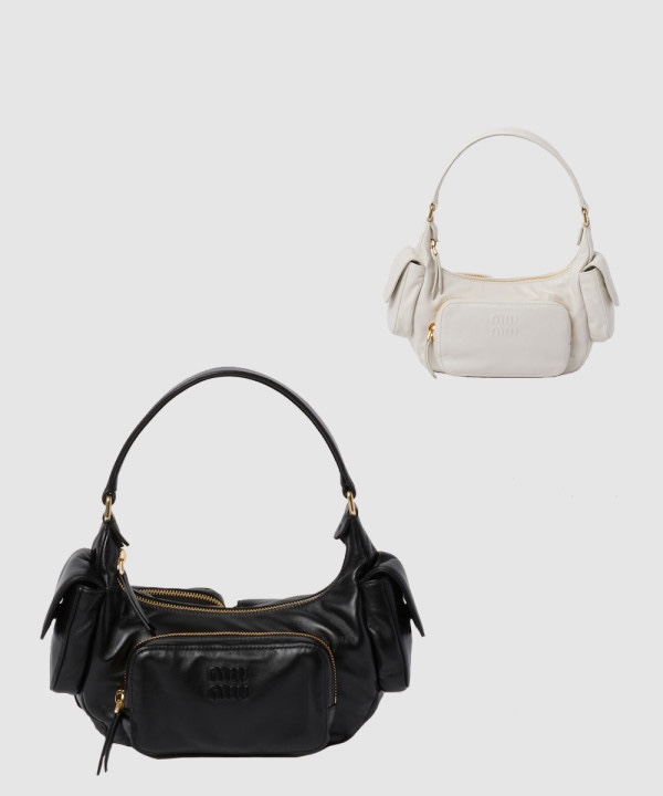 미우미우 레더 포켓 숄더백 5BC146