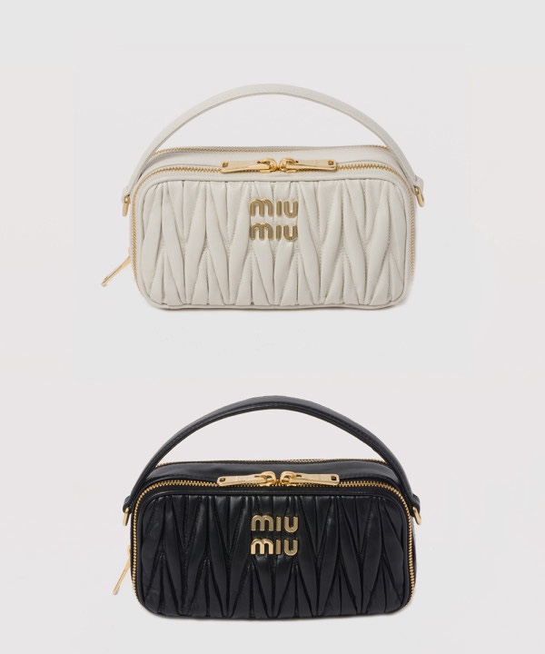 미우미우 마테라쎄 나파 가죽 숄더백 5BH229