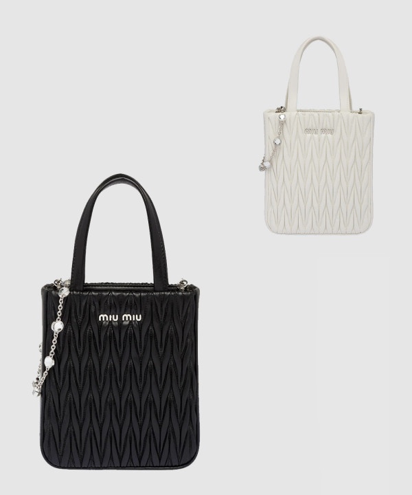 미우미우 마테라쎄 크리스탈 숄더백 5BA220