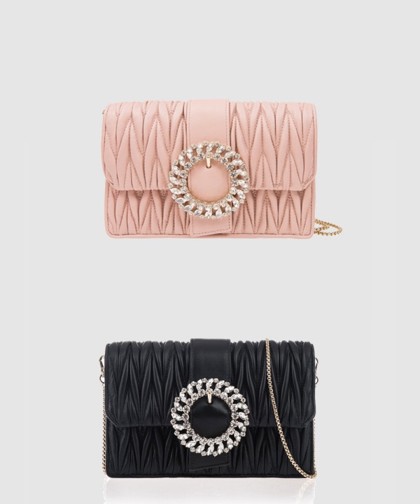 미우미우 마테라쎄 크리스탈 숄더백 5BH095