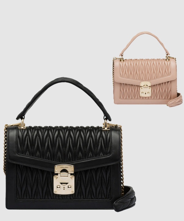 미우미우 컨피덴셜 마테라쎄 탑 핸들백 5BA094