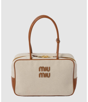 미우미우 레더 보 토트백 5BB117