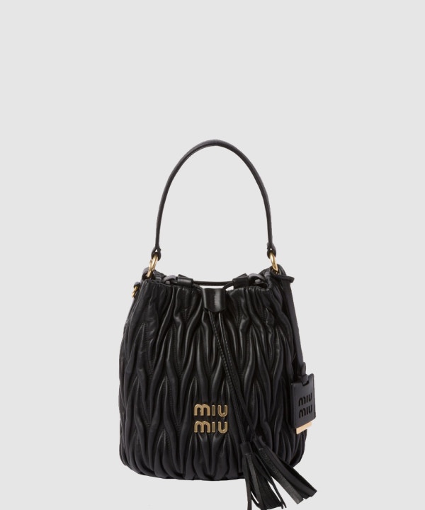 미우미우 마테라쎄 나파 레더 버킷백 5BE084