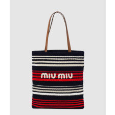 미우미우 크로셰 라피아 토트백 5BG248
