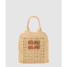 미우미우 크로셰 라피아 토트백 5BA283