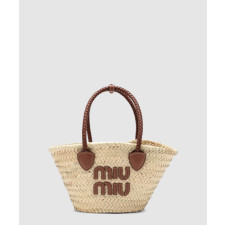 미우미우 우븐 패브릭 토트백 5BG273