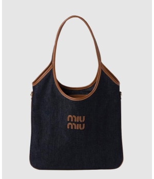 미우미우 아이비 데님 토트백 5BG231