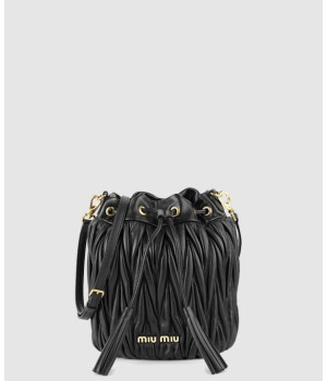 미우미우 마테라쎄 레더 버킷백 5BE014