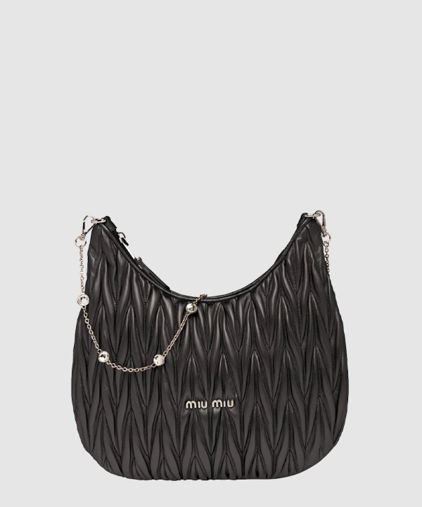 미우미우 마테라쎄 크리스탈 체인 숄더백 5BC085