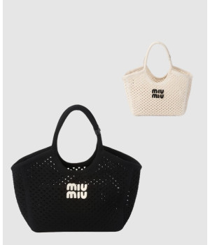 미우미우 아이비 위빙 토트백 5BG281