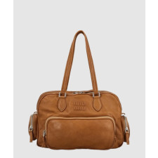 미우미우 포켓 나파 레더 탑 핸들백 5BB159