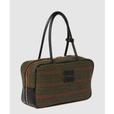 미우미우 캔버스 레더 보 백 5BB163